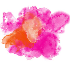 Pink watercolor cloud decor