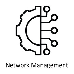 Network Management  Vector  outline Icon Design illustration. Network and communication Symbol on White background EPS 10 File
