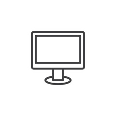 Computer monitor line icon