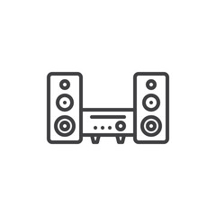 Stereo system line icon