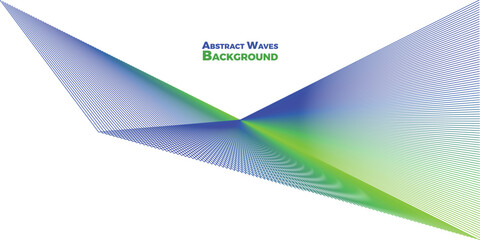Abstract wavy shapes blue and green shade color background, Pattern line art, vector design Blue shade abstract waves pattern background