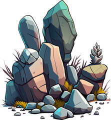 Illustration: Decorative Rock for Scene Decoration