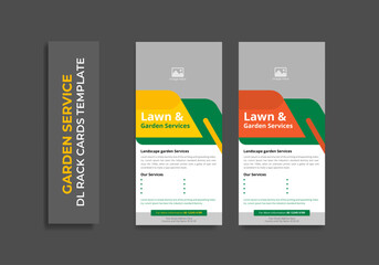 lawn and garden service rack card or dl flyer template