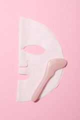 Concept of face and skin care with cosmetic mask