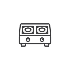 Gas stove line icon