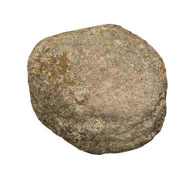 round granite stone isolated element