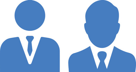 User Icon set. Profile icon. Monochrome icon. People sign. account symbol. Leader and workers. People icon set in trendy flat style. Team logo. Icon for business card  design. Vector design