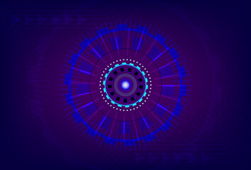 Digital technology banner blue background concept. Abstract technology background Hi-tech communication concept futuristic digital innovation background.