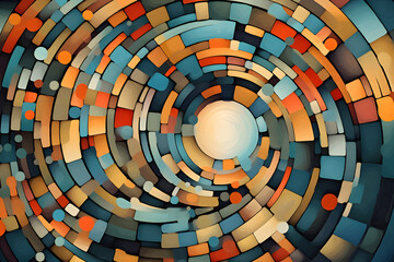 Fototapeta premium abstract segmentation art background