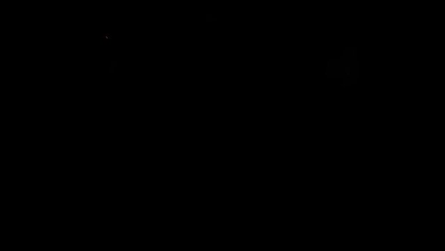 Fire particles explosion on black background 4k footage, Fire explosion footage, Particles footage, Sparks moving fast, sparks glitters