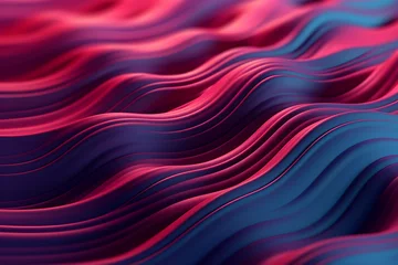 Zelfklevend Fotobehang abstract 3d background with waves © sam