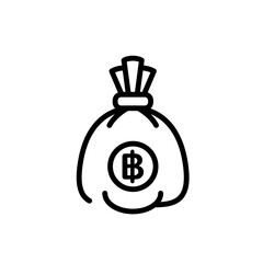 economy money bag sign symbol vector