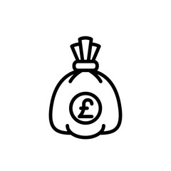 economy money bag sign symbol vector
