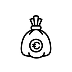 economy money bag sign symbol vector
