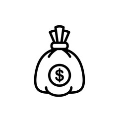 economy money bag sign symbol vector
