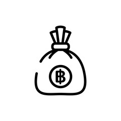 economy money bag sign symbol vector