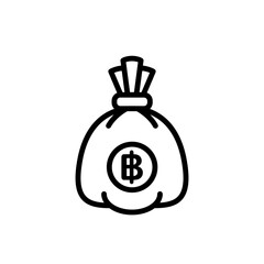 economy money bag sign symbol vector