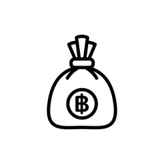 economy money bag sign symbol vector