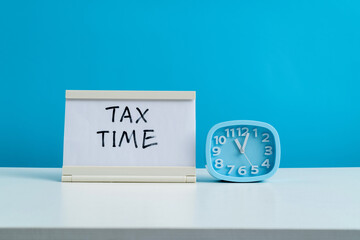 Text tax time with alarm clock