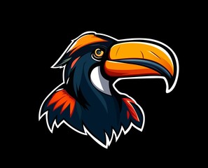 Toucan bird mascot, AI generated jungle parrot