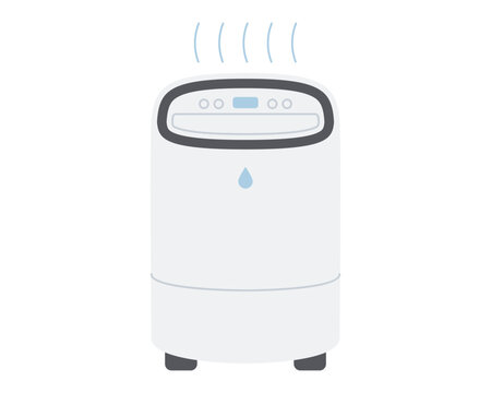 white air purifier emitting steam clip art preview