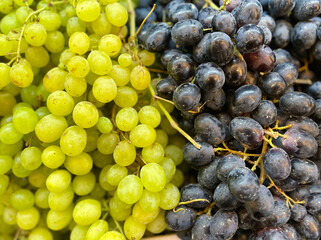 grapes yellow red supermarket fruits