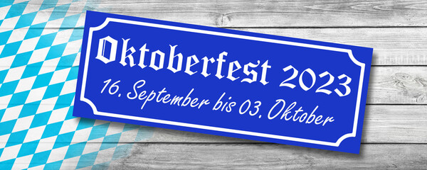 Oktoberfest in München 2023 Datum 16. September bis 03. Oktober