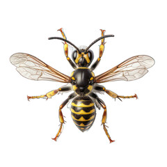 Fototapeta premium Wasp isolated on white created with Generative AI