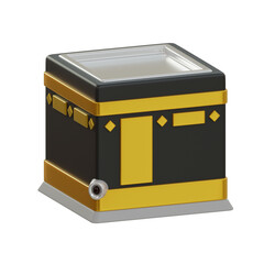 3d Kaaba. icon isolated on white background. 3d rendering illustration