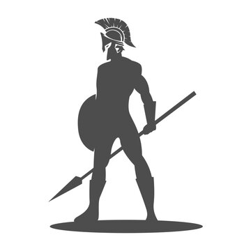 Gladiator, spartan logo design