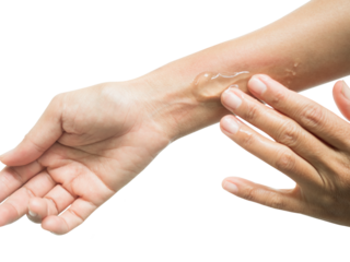 Aloe Vera Gel Face Skin Cream Apply Testing on Hand Body,Moisturizer Care Facial Mask Lotion for Injury,Cosmetic Beauty Skincare Girl,Herbal Spa in Home,png file