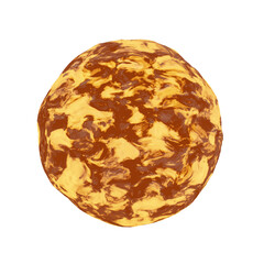 3d Sun. icon isolated on white background. 3d rendering illustration