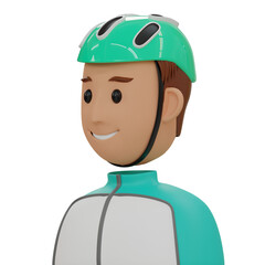 3d Bicycle. icon isolated on white background. 3d rendering illustration