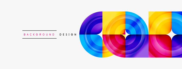 Obraz premium Circle abstract background. Wallpaper, banner, background, landing page, wall art, invitation, print, poster