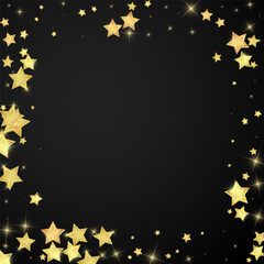 Magic stars vector overlay.  Gold stars scattered