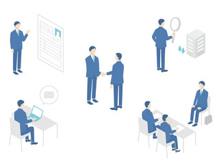 様々な就職活動シーンのセット