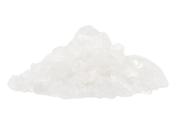 Citric acid or Lemon salt isolated on white background. Pile of Citric acid or Lemon salt. close up