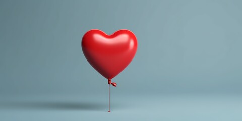 Fototapeta na wymiar Beautiful banner Heart Valentines Day love image red ball. Background Generative Ai