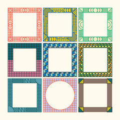 Colorful Geometric Frame For Instagram, Photo, Quotes or Any Projects