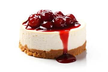 cheesecake blueberry with raspberry jam