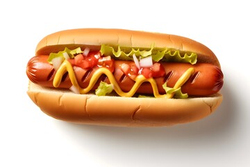 hotdog sausage with sauce mayonaise