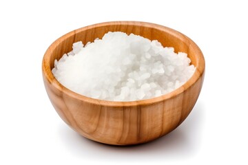 Fototapeta na wymiar salt on wooden bowl