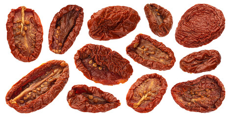 Canned sun dried tomatoes in oil isolated on white background