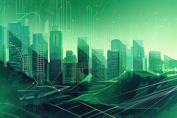 Futuristic Eco-City with Generative AI Technology