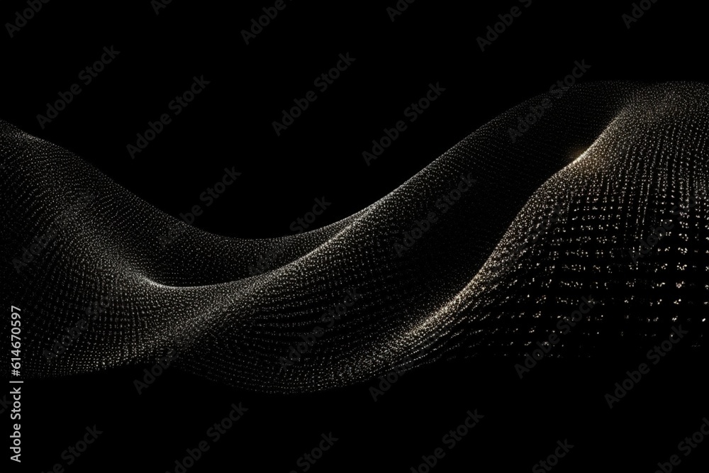 Wall mural abstract wave of particles.generative ai