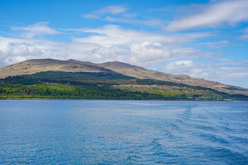 The Isle of Mull in Scotland seen from the water