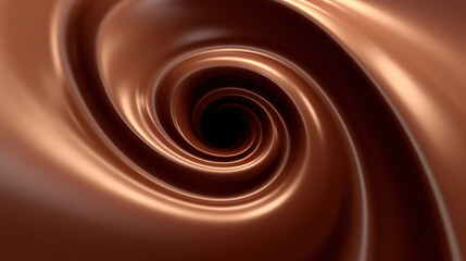 Сhocolate swirl background. AI generation