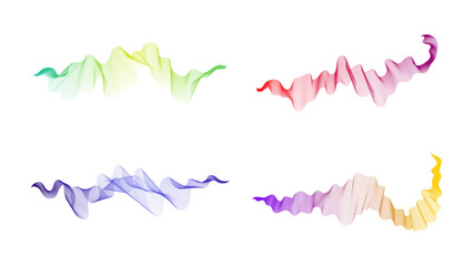 Abstract backdrop with wave gradient lines