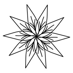 Mandala line flower