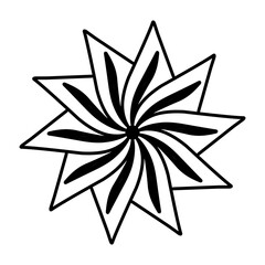 Obraz premium Mandala line flower